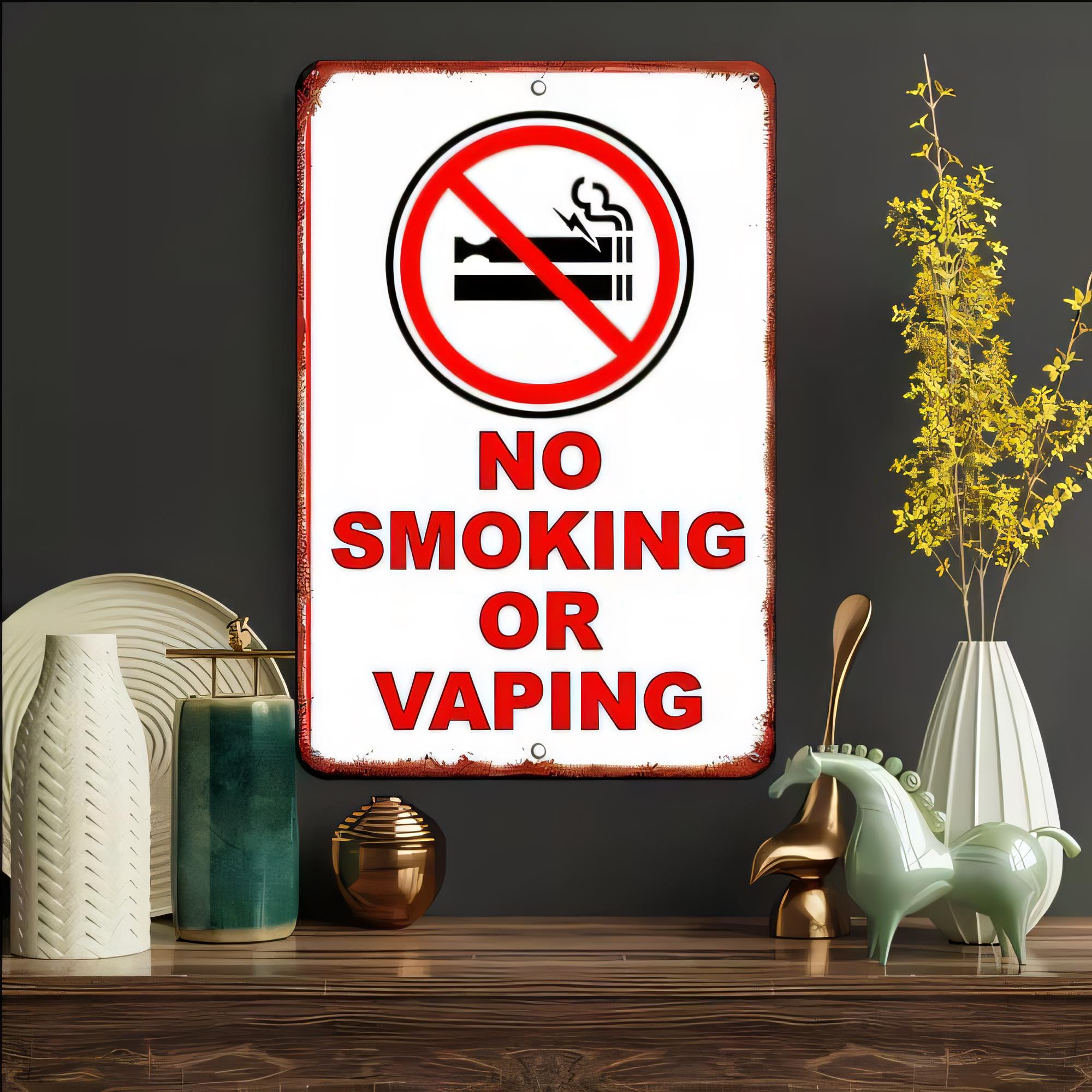 Vaping Area - Sigara ve Elektronik Sigara İçilmez Uyarı